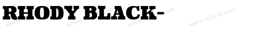 Rhody Black字体转换